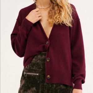 Free People School Boy Cashmere Cardi